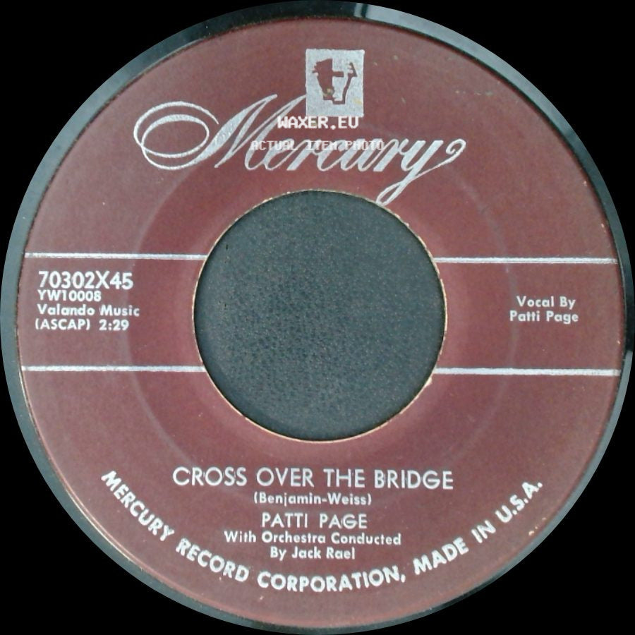 Patti Page - My Restless Lover / Cross Over The Bridge side B