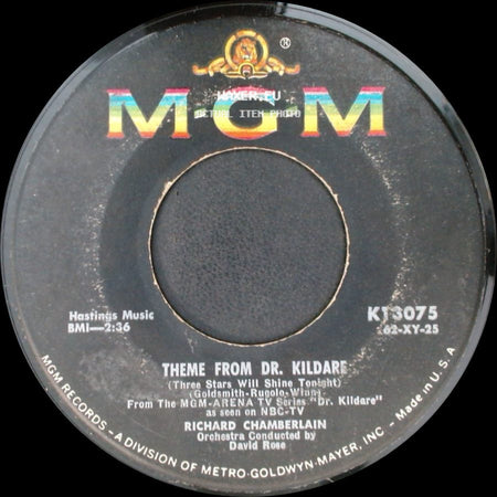 Richard Chamberlain - A Kiss To Build A Dream On / Theme From Dr. Kildare (Three Stars Will Shine Tonight) side B