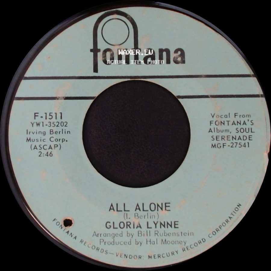 Gloria Lynne - All Alone / Watermelon Man side A