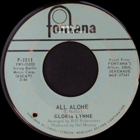 Gloria Lynne - All Alone / Watermelon Man side A