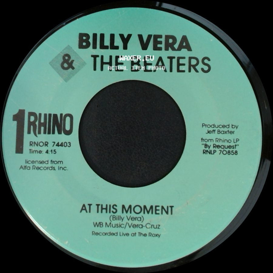 Billy Vera & The Beaters - At This Moment / Peanut Butter side A