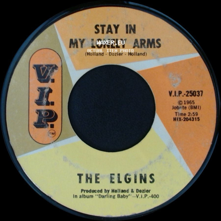 The Elgins - Stay In My Lonely Arms / Heaven Must Have Sent You side A