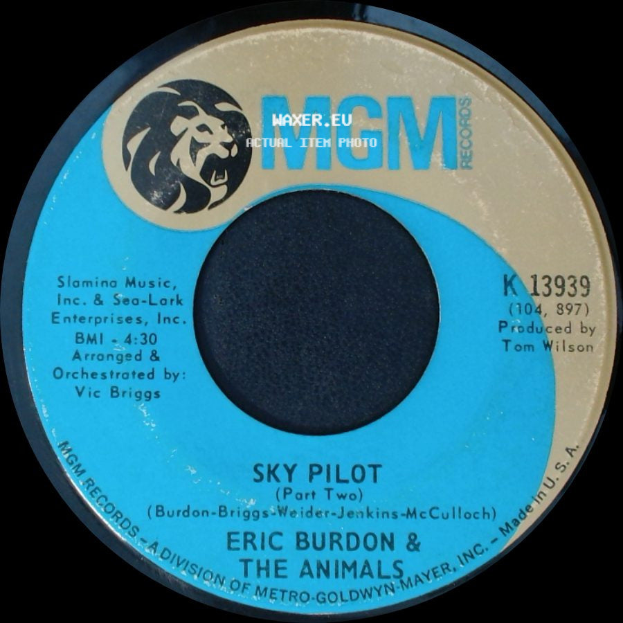Eric Burdon & The Animals - Sky Pilot (Part One) / Sky Pilot (Part Two) side B