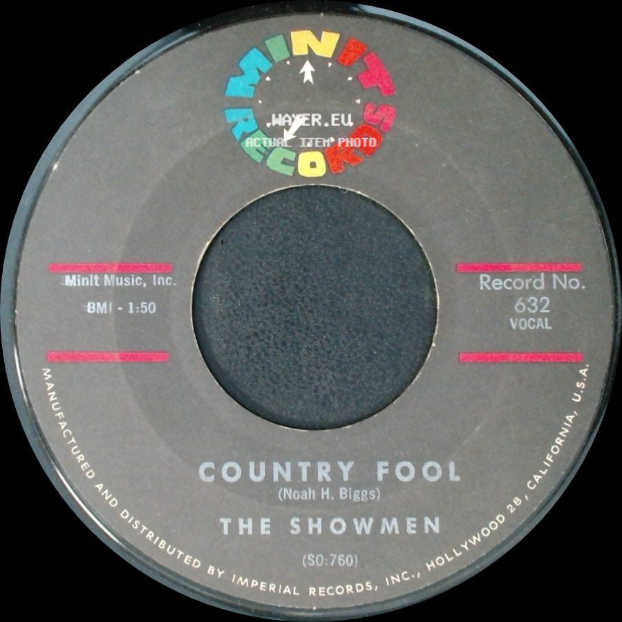 The Showmen - It Will Stand / Country Fool side B