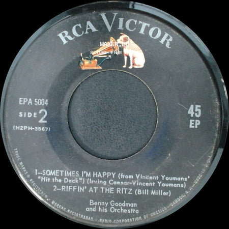 Benny Goodman And His Orchestra - 1-Bumble Bee Stomp / 2-After You've Gone / Sometimes I'm Happy / Riffin' At The Ritz side B