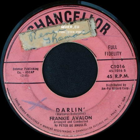 Frankie Avalon - You Excite Me / Darlin' side B