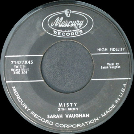 Sarah Vaughan - Broken-Hearted Melody / Misty side B