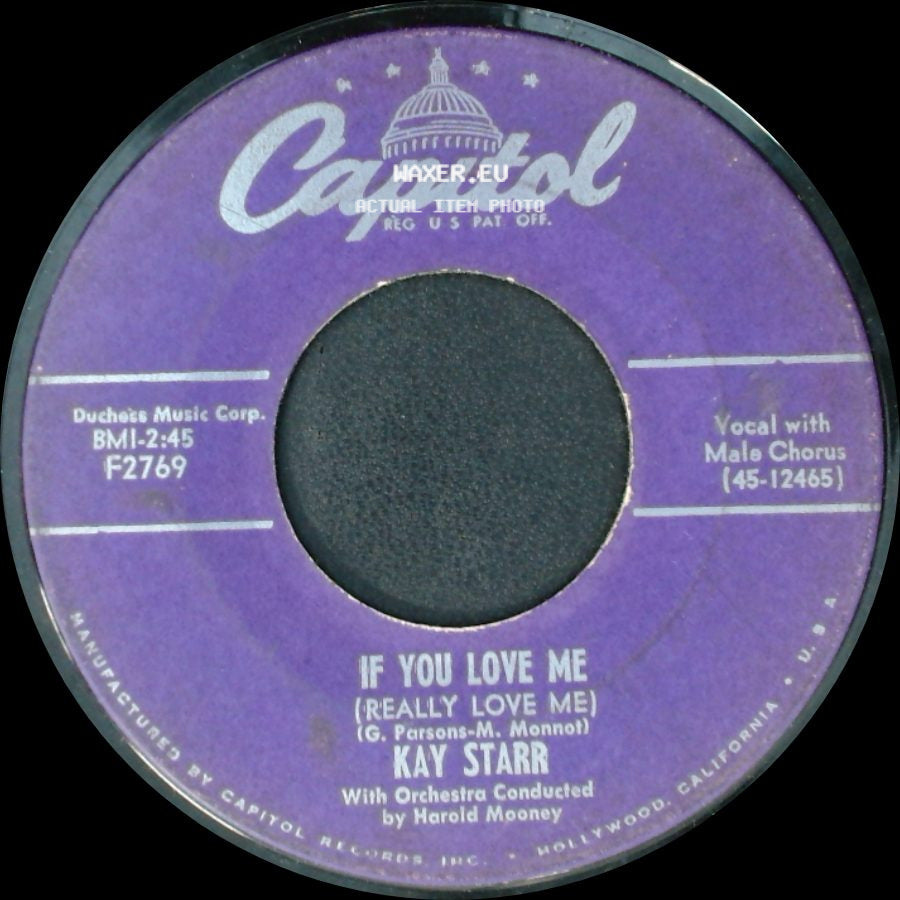 Kay Starr - The Man Upstairs / If You Love Me (Really Love Me) side B