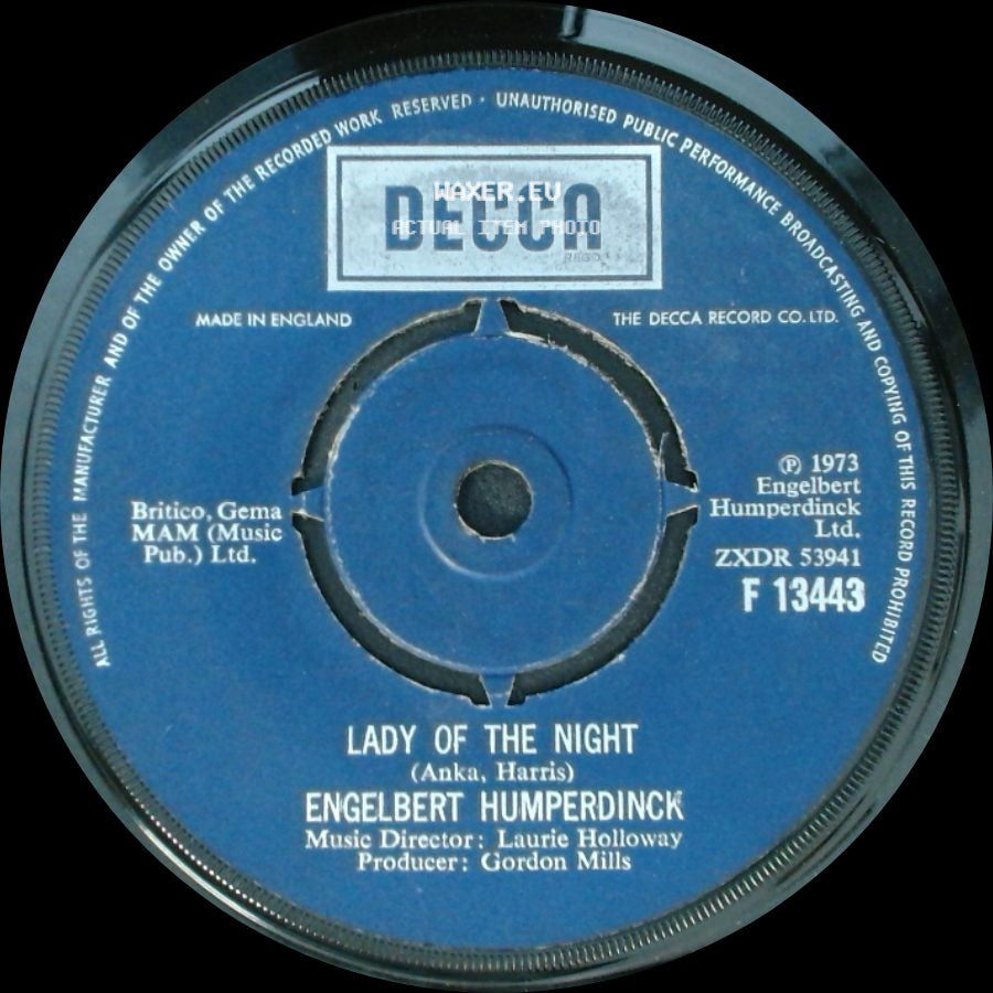 Engelbert Humperdinck - Love Is All / Lady Of The Night side B