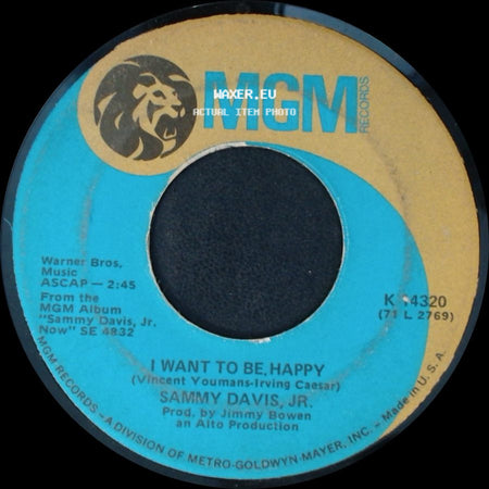 Sammy Davis, Jr. - I Want To Be Happy / The Candy Man side A