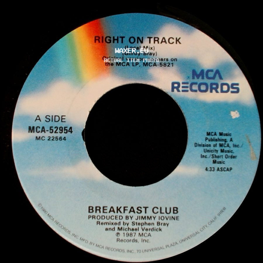 Breakfast Club - Right On Track (Local Mix) / Right On Track side A