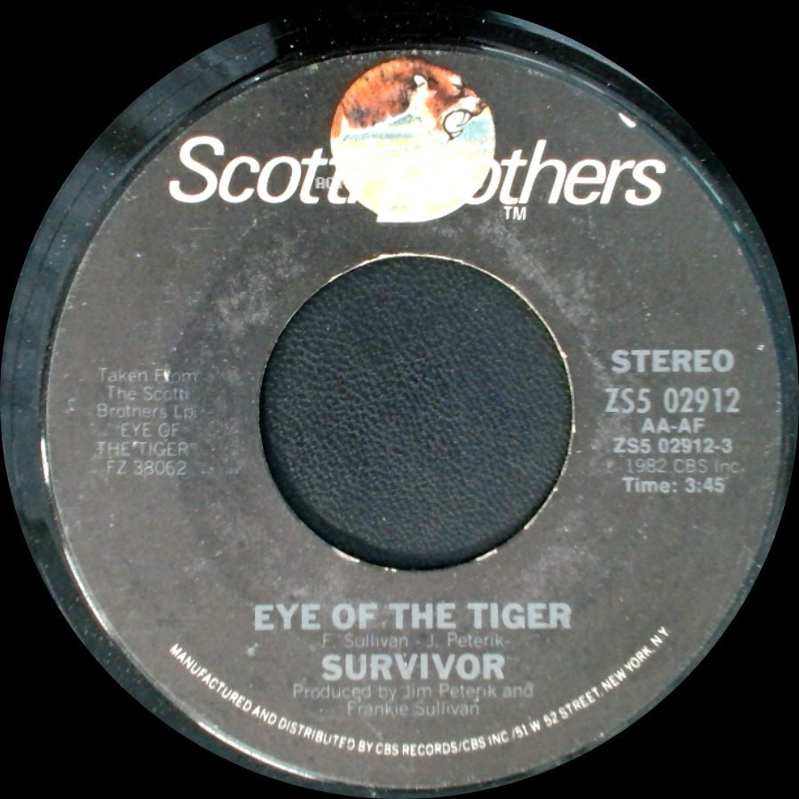 Survivor - Eye Of The Tiger / Take You On A Saturday side A