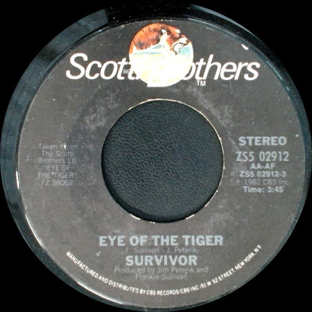 Survivor - Eye Of The Tiger / Take You On A Saturday side A