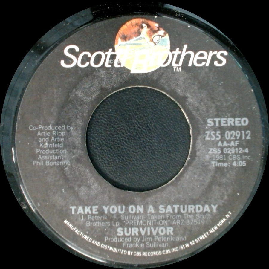 Survivor - Eye Of The Tiger / Take You On A Saturday side B