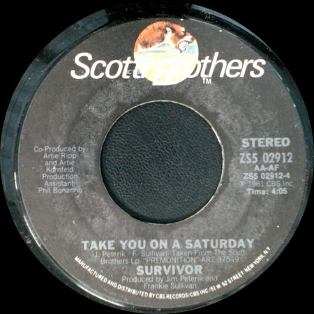 Survivor - Eye Of The Tiger / Take You On A Saturday side B