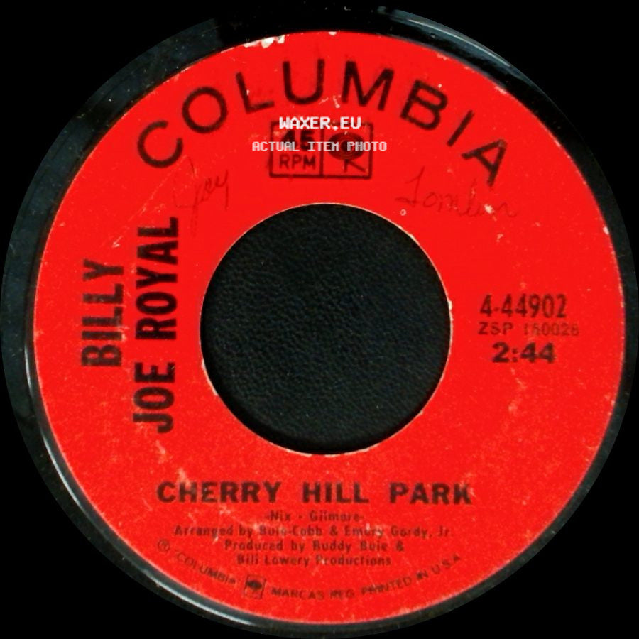 Billy Joe Royal - Cherry Hill Park / Helping Hand side A