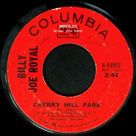 Billy Joe Royal - Cherry Hill Park / Helping Hand side A