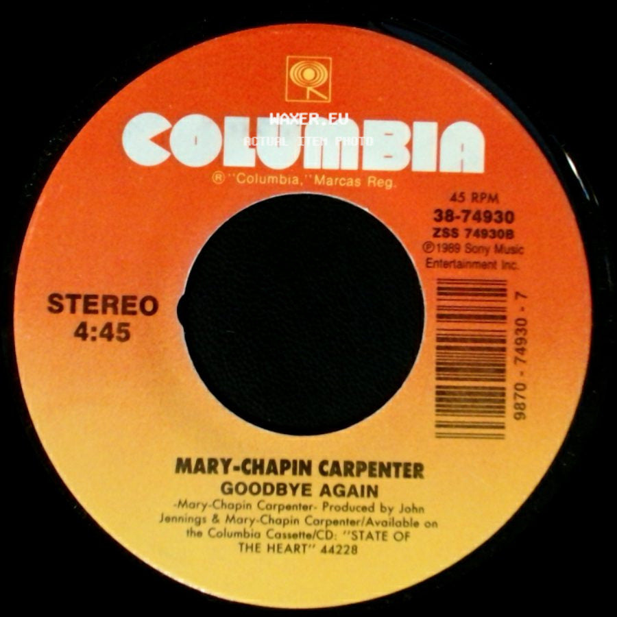 Mary-Chapin Carpenter - Goodbye Again / The Hard Way side A