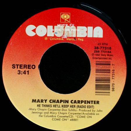Mary Chapin Carpenter - Only A Dream / He Thinks He'll Keep Her (Radio Edit) side B