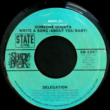 Delegation - Mr. Heartbreak / Someone Oughta Write A Song (About You Baby) side B