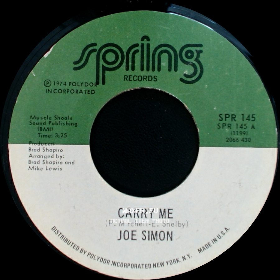 Joe Simon - Do You Know What It's Like To Be Lonesome? / Carry Me side B