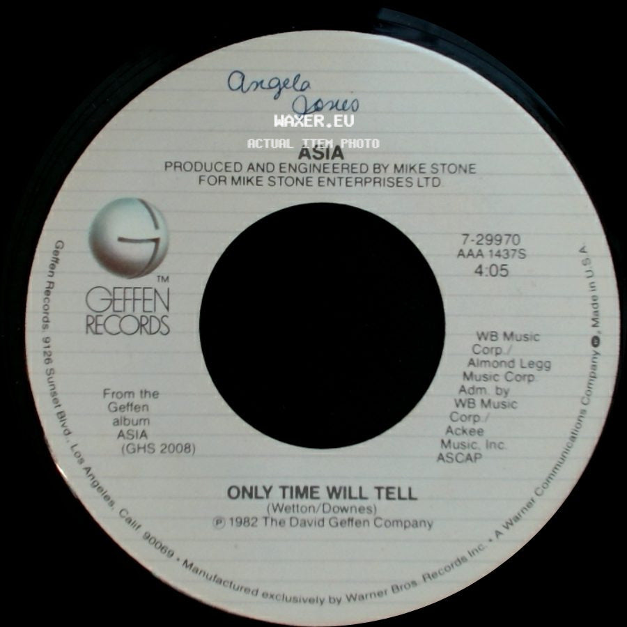Asia - Time Again / Only Time Will Tell side B