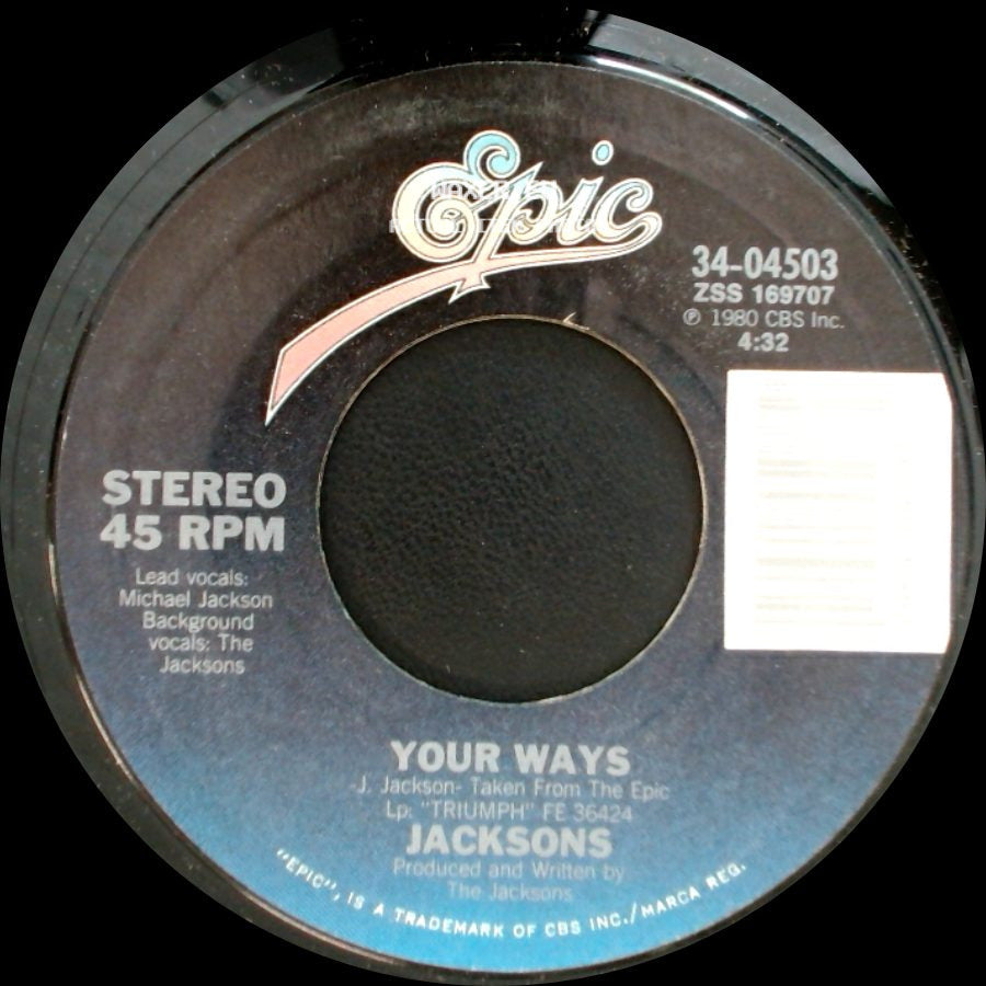 Jacksons - State Of Shock / Your Ways side B