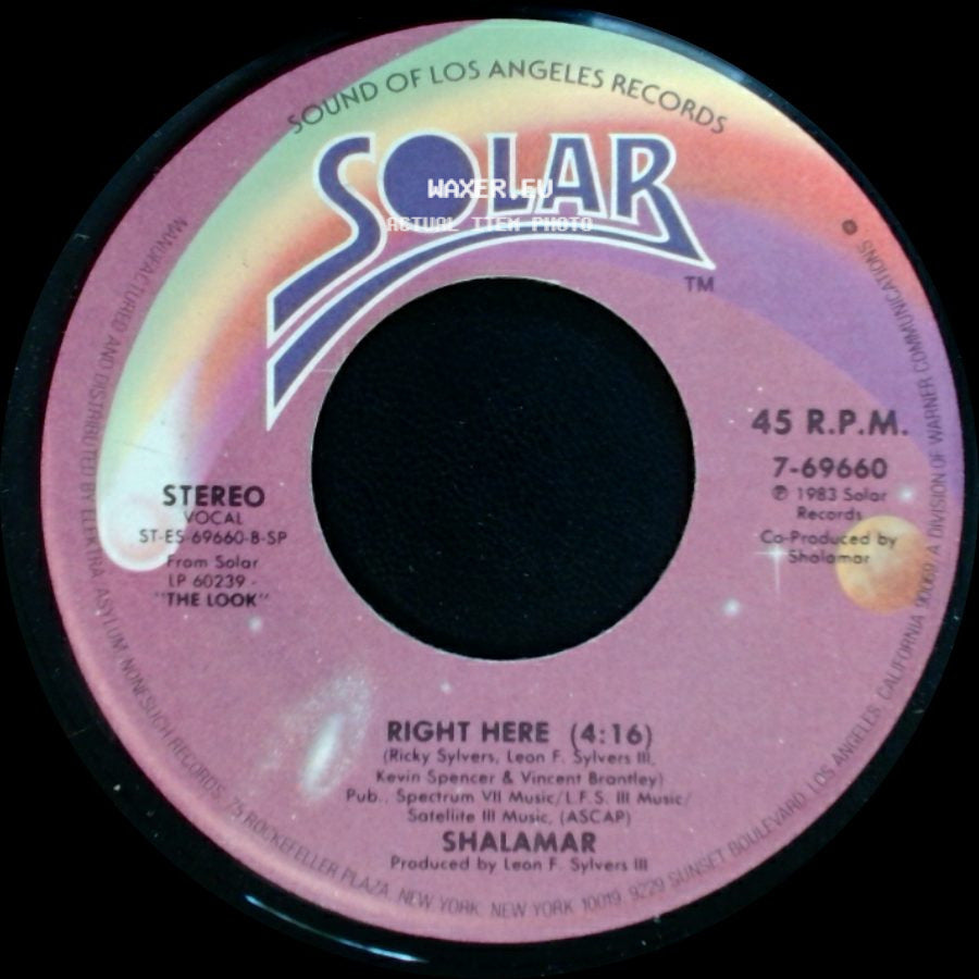 Shalamar - My Girl Loves Me / Right Here side B