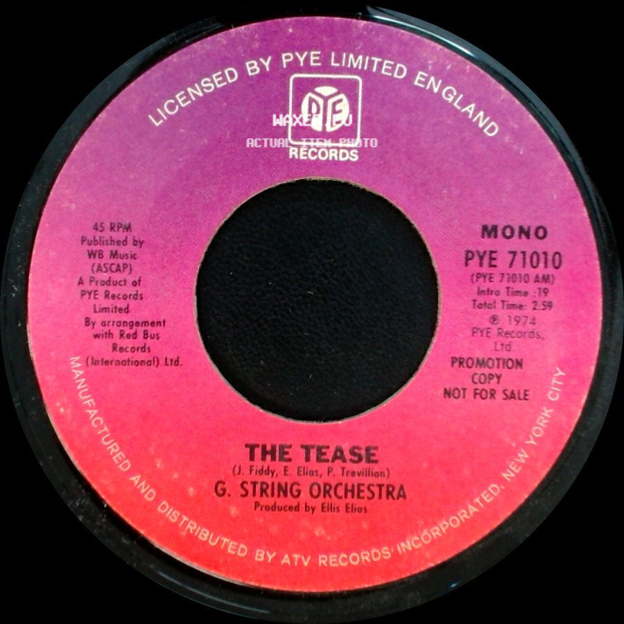 G. String Orchestra - The Tease / The Tease side B