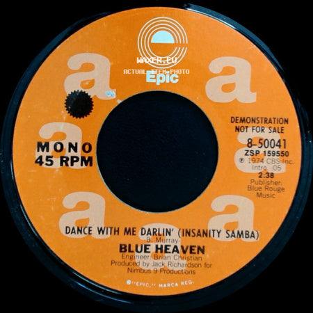 Blue Heaven - Dance With Me Darlin' (Insanity Samba) / Dance With Me Darlin' (Insanity Samba) side B