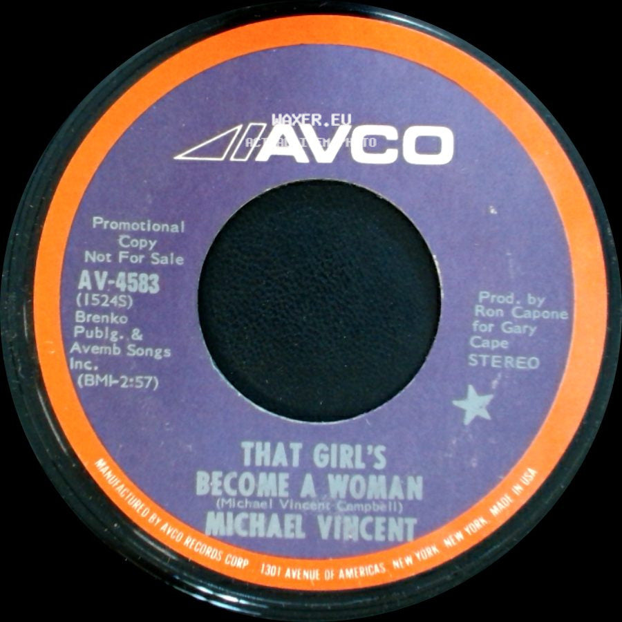 Michael Vincent - That Girl's Become A Woman / That Girl's Become A Woman side A