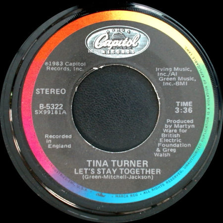 Tina Turner - I Wrote A Letter / Let's Stay Together side B