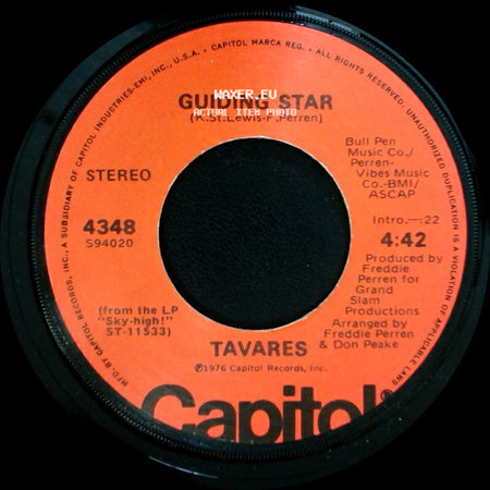 Tavares - Don't Take Away The Music / Guiding Star side B