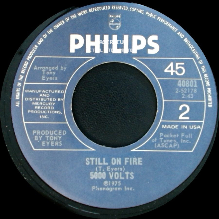 5000 Volts - Still On Fire / I'm On Fire side A