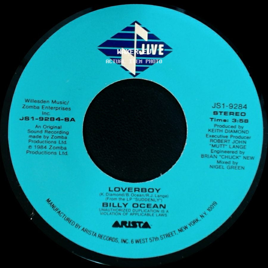 Billy Ocean - Loverboy / Loverboy (Dub Mix) side A