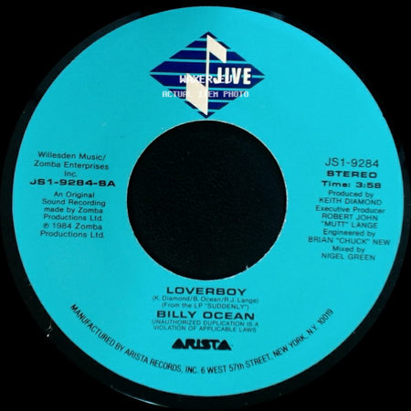 Billy Ocean - Loverboy / Loverboy (Dub Mix) side A