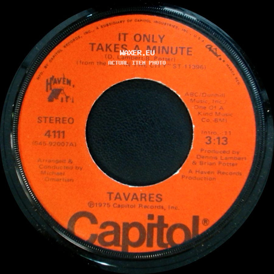 Tavares - It Only Takes A Minute / I Hope She Chooses Me side A