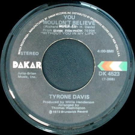 Tyrone Davis - There It Is / You Wouldn't Believe side B