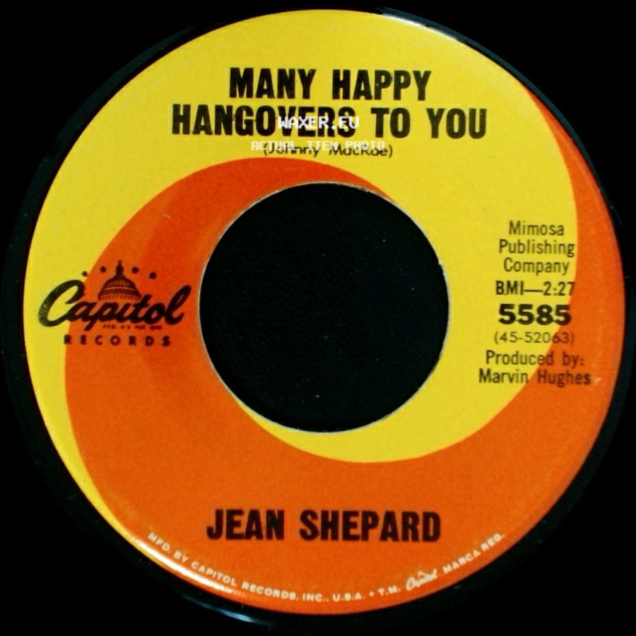 Jean Shepard - Many Happy Hangovers To You / Our Past Is In My Way side A