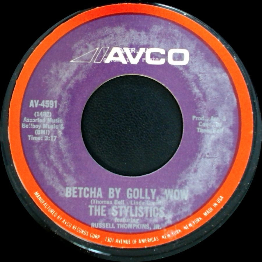 The Stylistics Featuring Russell Thompkins, Jr. / The Stylistics - Ebony Eyes / Betcha By Golly, Wow side B