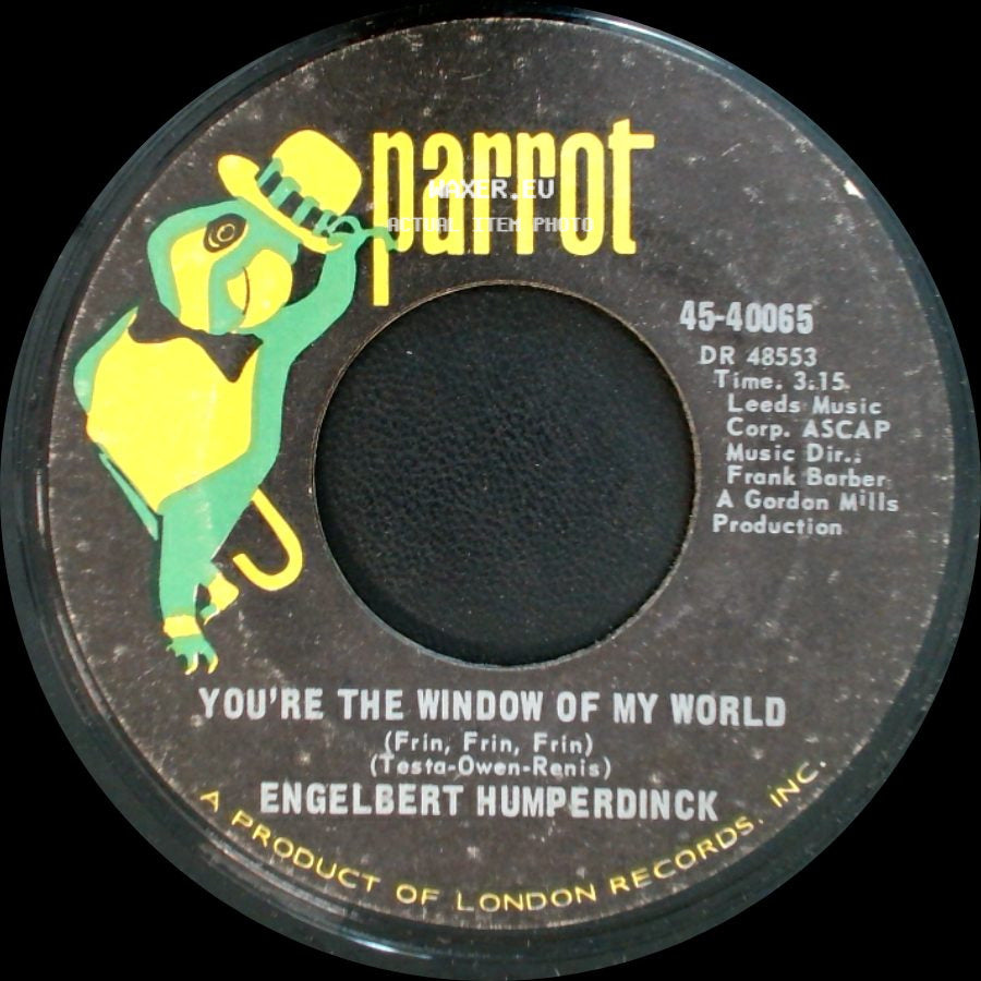 Engelbert Humperdinck - You're The Window Of My World / Another Time, Another Place side A