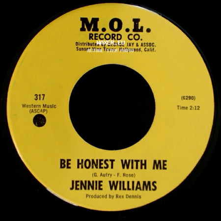 Jennie Williams - Away For The Summer / Be Honest With Me side B