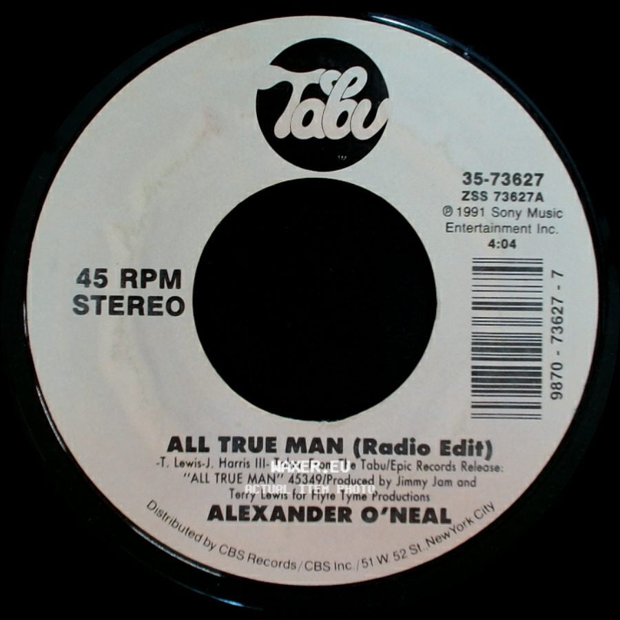 Alexander O'neal - All True Man (Radio Edit) / All True Man (Instrumental) side A