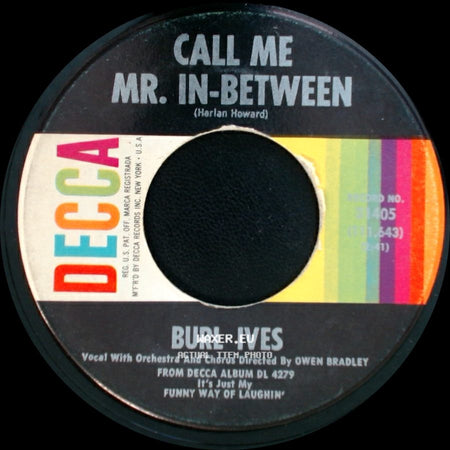Burl Ives - What You Gonna Do, Leroy? / Call Me Mr. In-Between side B