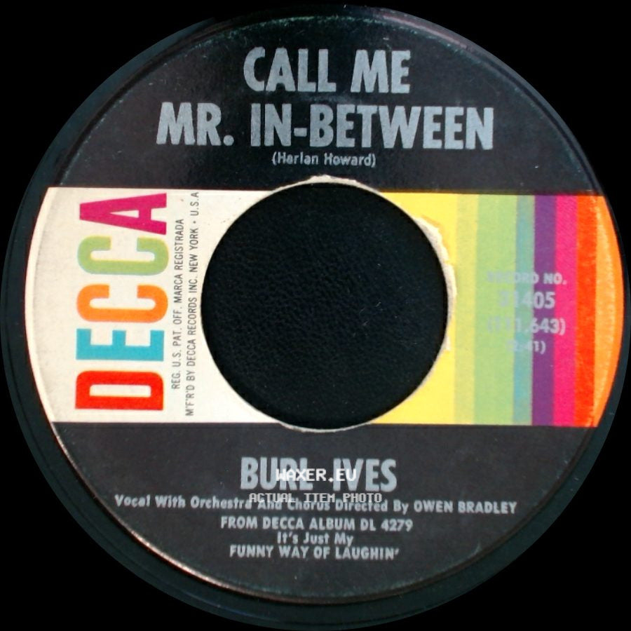 Burl Ives - What You Gonna Do, Leroy? / Call Me Mr. In-Between side B