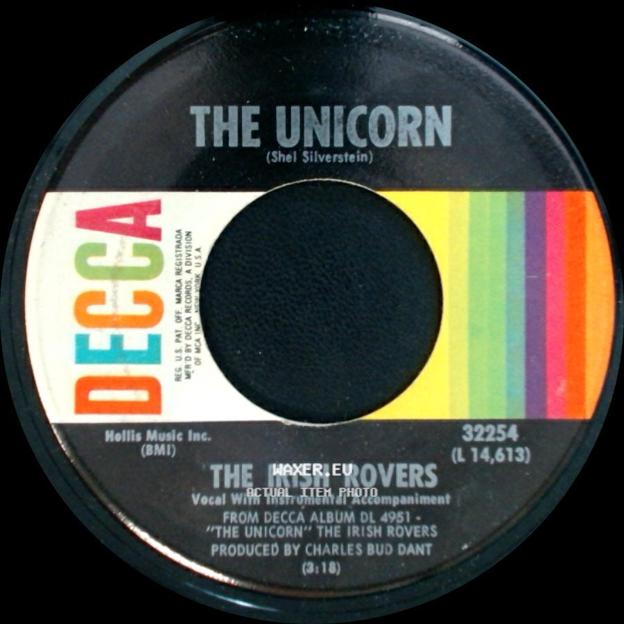 The Irish Rovers - The Unicorn / Black Velvet Band side A