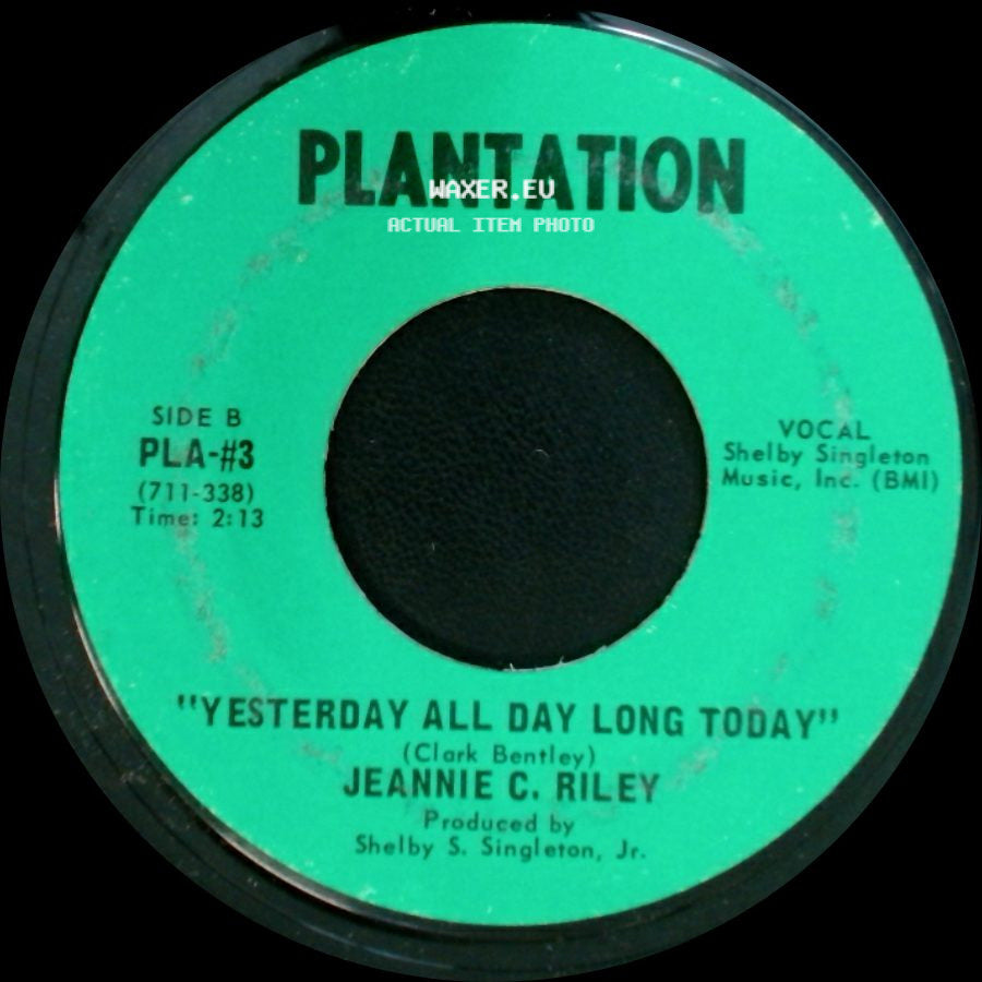 Jeannie C. Riley - Harper Valley P.T.A. / Yesterday All Day Long Today side B