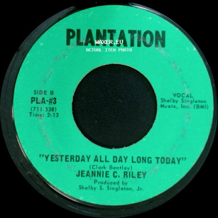 Jeannie C. Riley - Harper Valley P.T.A. / Yesterday All Day Long Today side B
