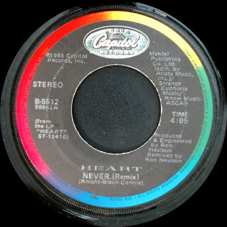 Heart / Shell Shock - Never (Remix) / Heart side A
