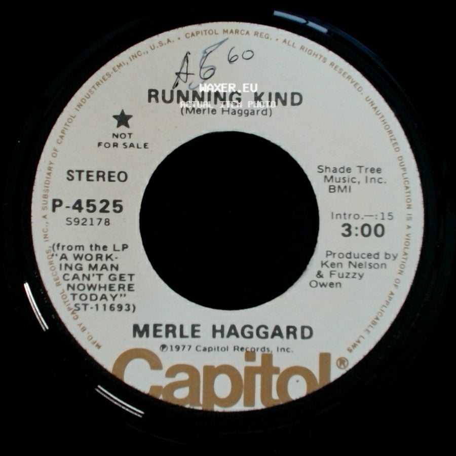 Merle Haggard - Making Believe / Running Kind side B